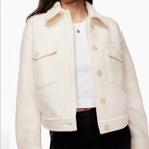 Aritzia Wilfred Free The Ganna Cropped Shirt Jacket